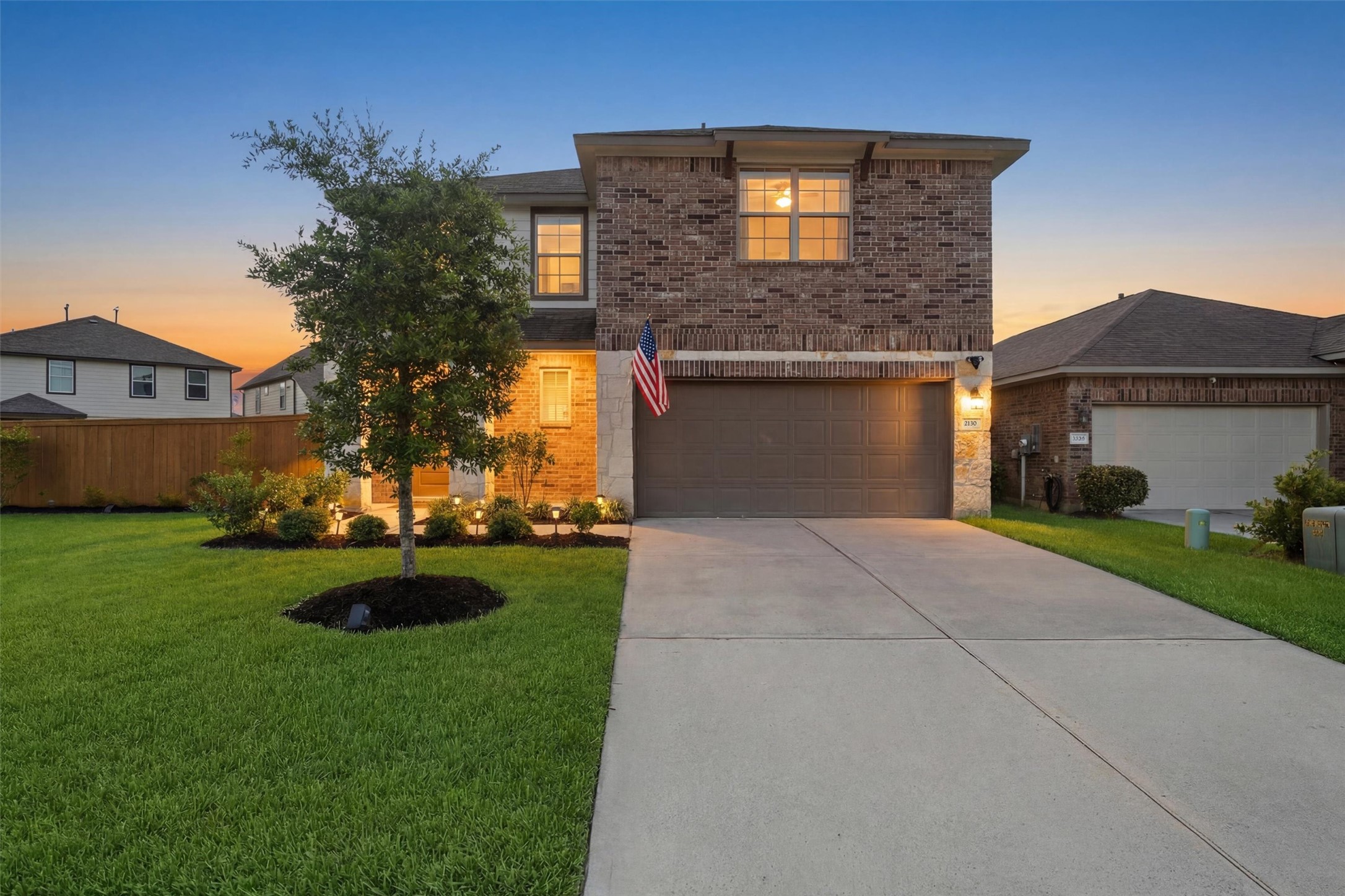 2130 Shellbark Way La Marque, TX 77568 - Photo 1 of 30 This is a two-story 4/2.5/2 brick & stone home with a well maintained lawn and a two car garage.