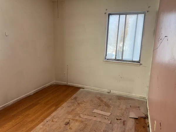 an empty room with a window
