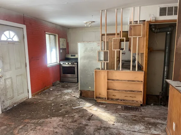 view of empty room with window