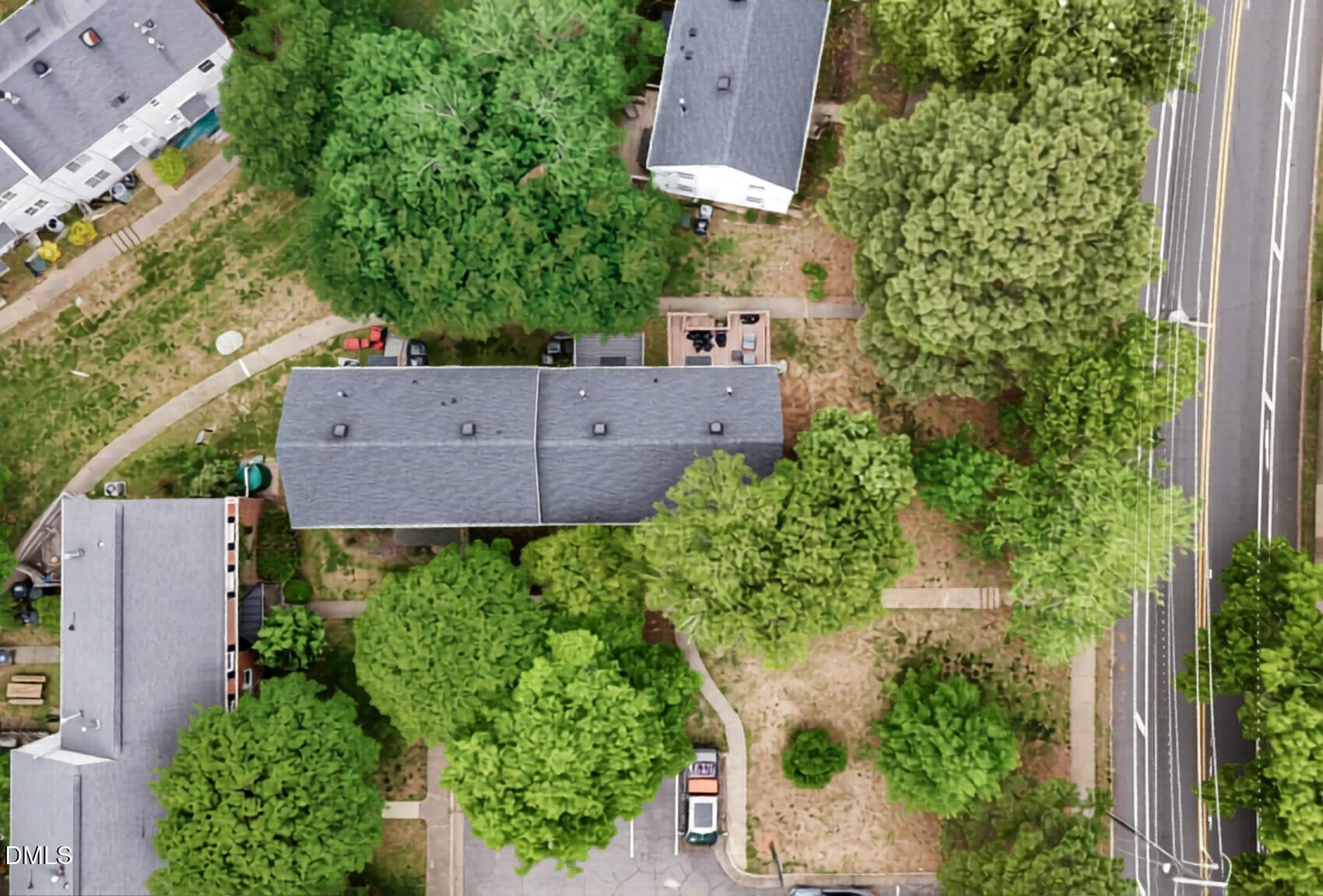 967 St Marys Street Raleigh, NC 27605 - Photo 4 of 34 an aerial view of a house with a garden and plants