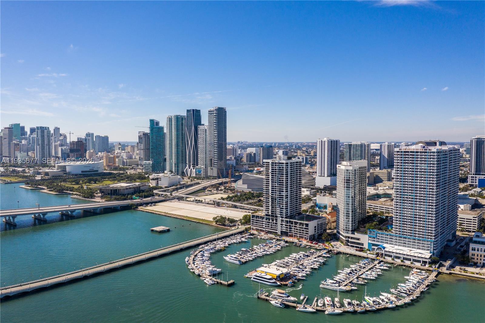 555 Northeast 15th Street, Unit 30H Miami, FL 33132 - Photo 37 of 39 a view of a city with tall buildings