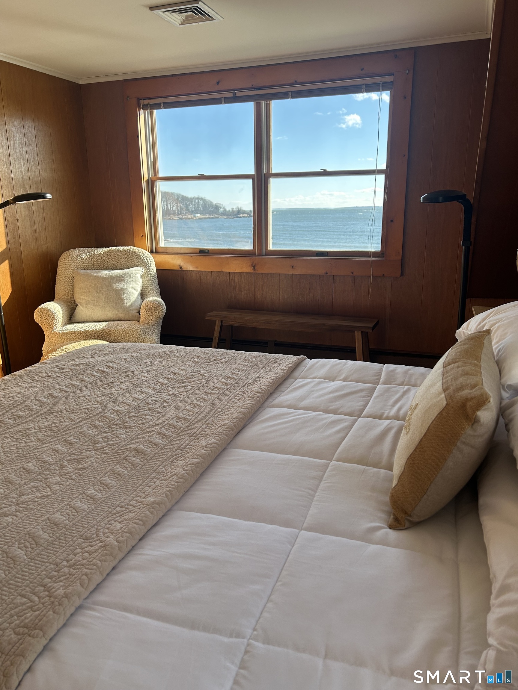 293 Giants Neck Road East Lyme, CT 06357 - Photo 17 of 21 Water front bedroom with king bed