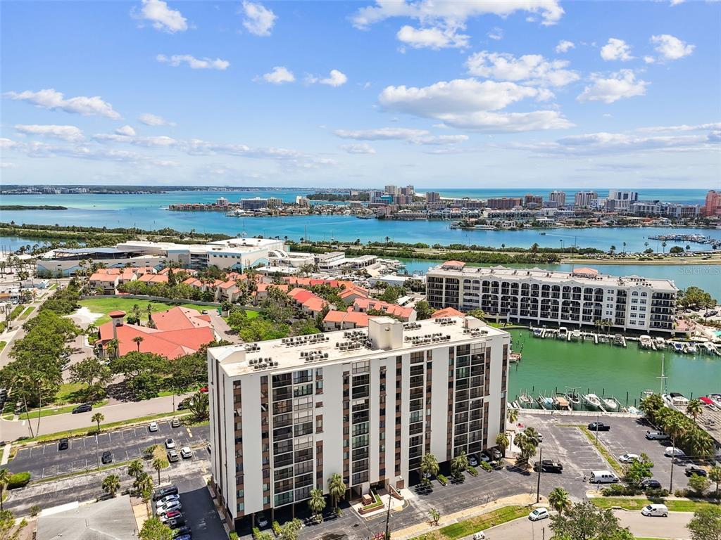 255 Dolphin Point, Unit 207 Clearwater Beach, FL 33767 - Photo 52 of 69 a view of a city with ocean view
