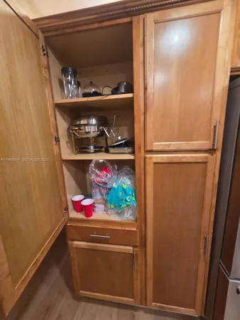 a room with storage and utility