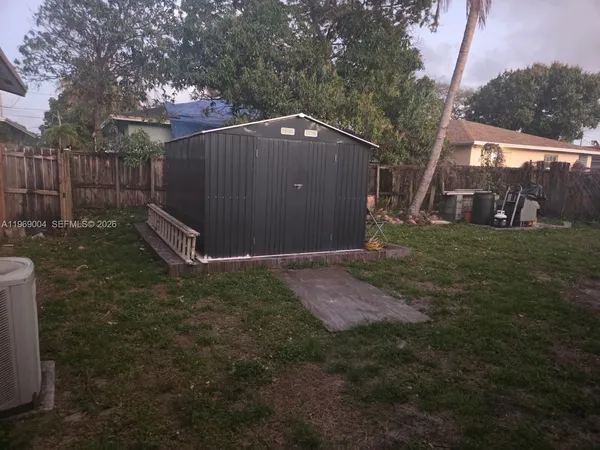 a backyard of a house