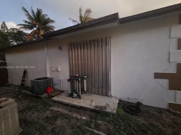 a backyard of a house