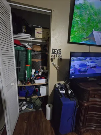 a room with storage and utility