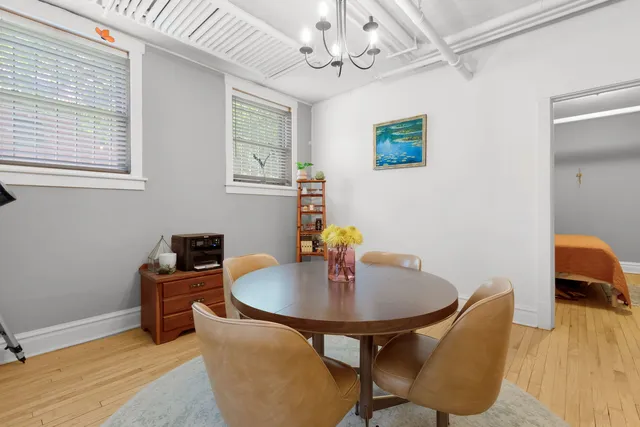 a workspace with furniture and window