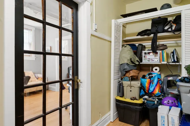 a view of storage and utility room