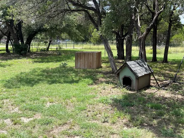 a view of backyard with tree