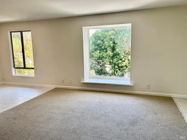 an empty room with a window