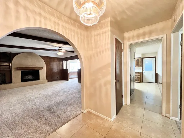 a view of livingroom with kitchen