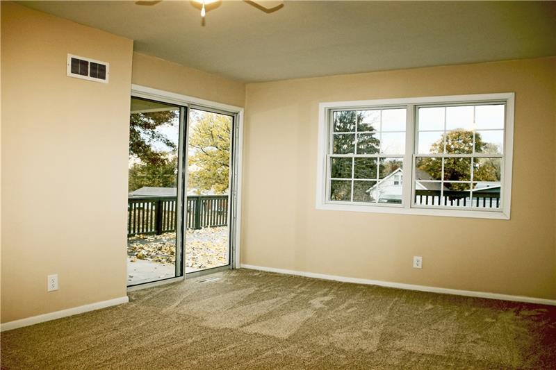 1241 Eckert Road Monaca, PA 15061 - Photo 11 of 15 Sliding Glass Door in Master Bedroom at back of house
