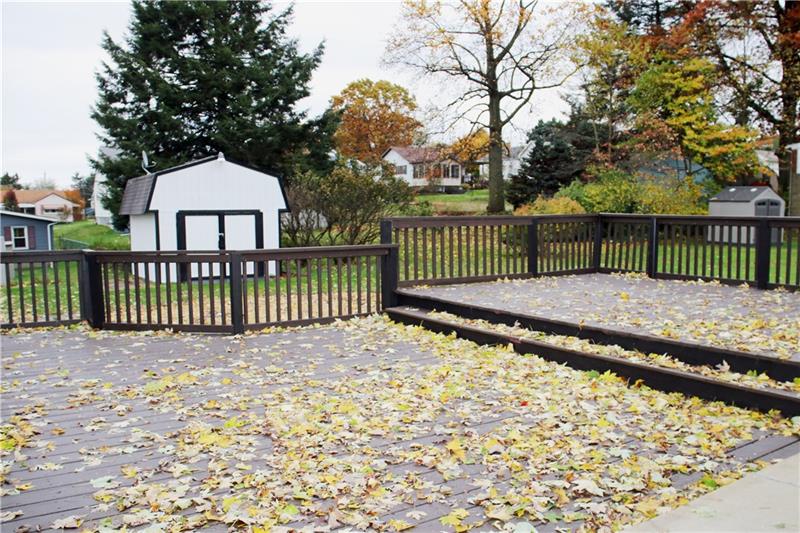 1241 Eckert Road Monaca, PA 15061 - Photo 14 of 15 Back Double Deck and Shed on level back yard