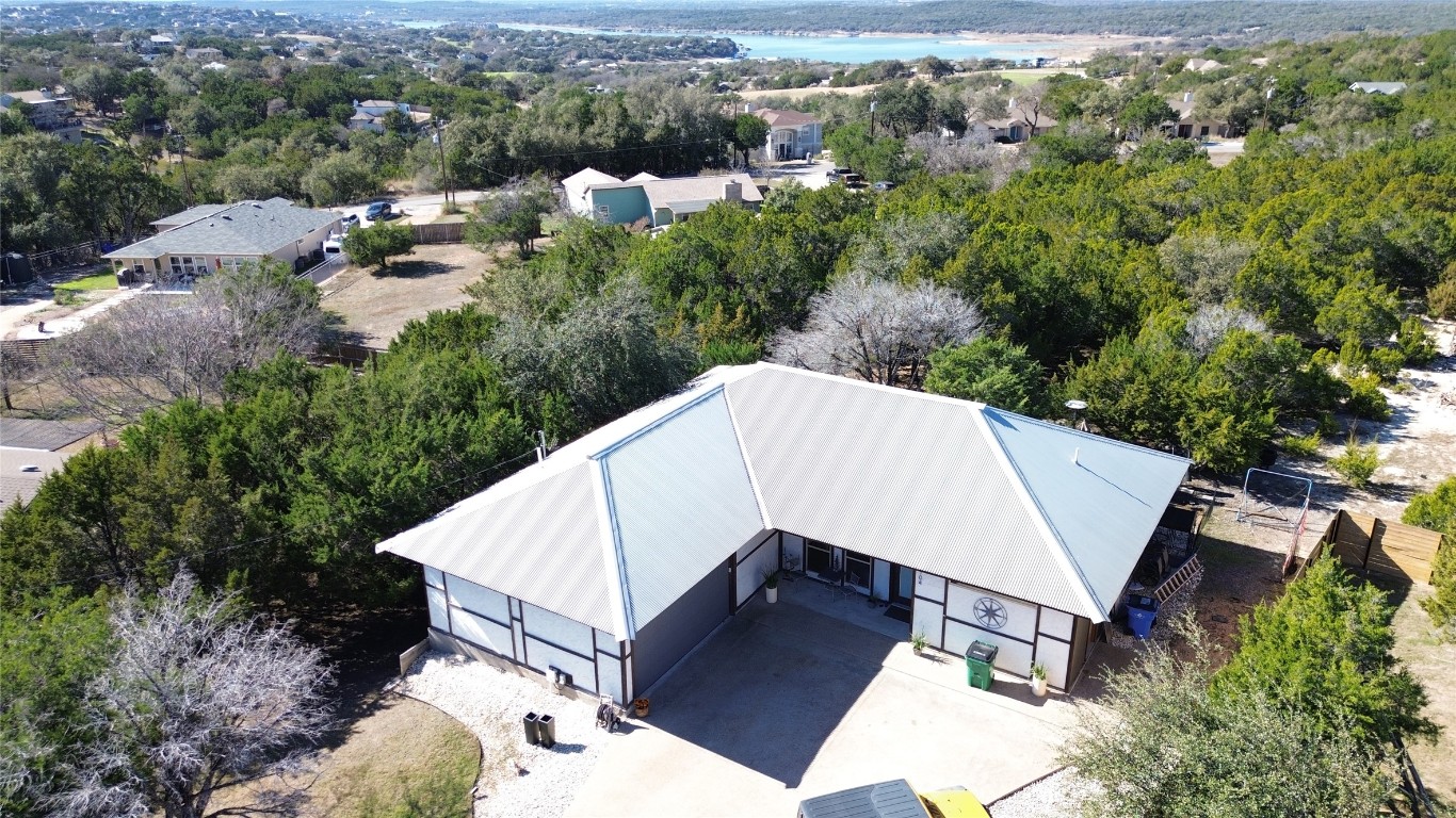 View of subject property with a large body of water