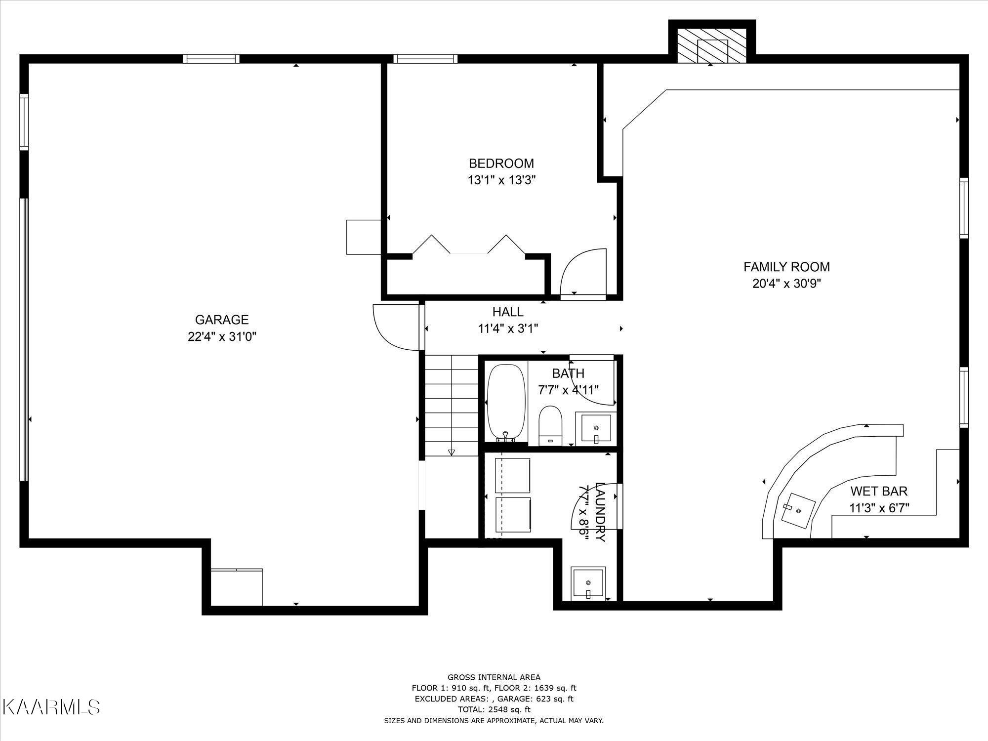 7825 Cranley Road Powell, TN 37849 - Photo 31 of 33 41-1st_floor_dimensions_7825_cranley_roa