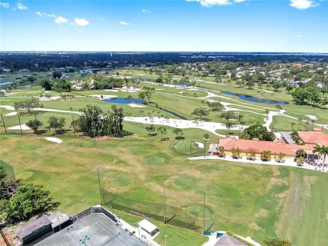 a view of an outdoor space and mountain view