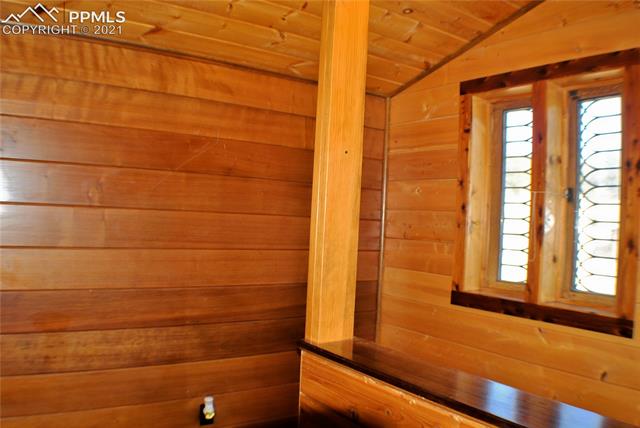 262-338 Post Road Guffey, CO 80820 - Photo 16 of 34 Hallway to Downstairs. Leaded Antique Glass Windows from Cripple Creek
