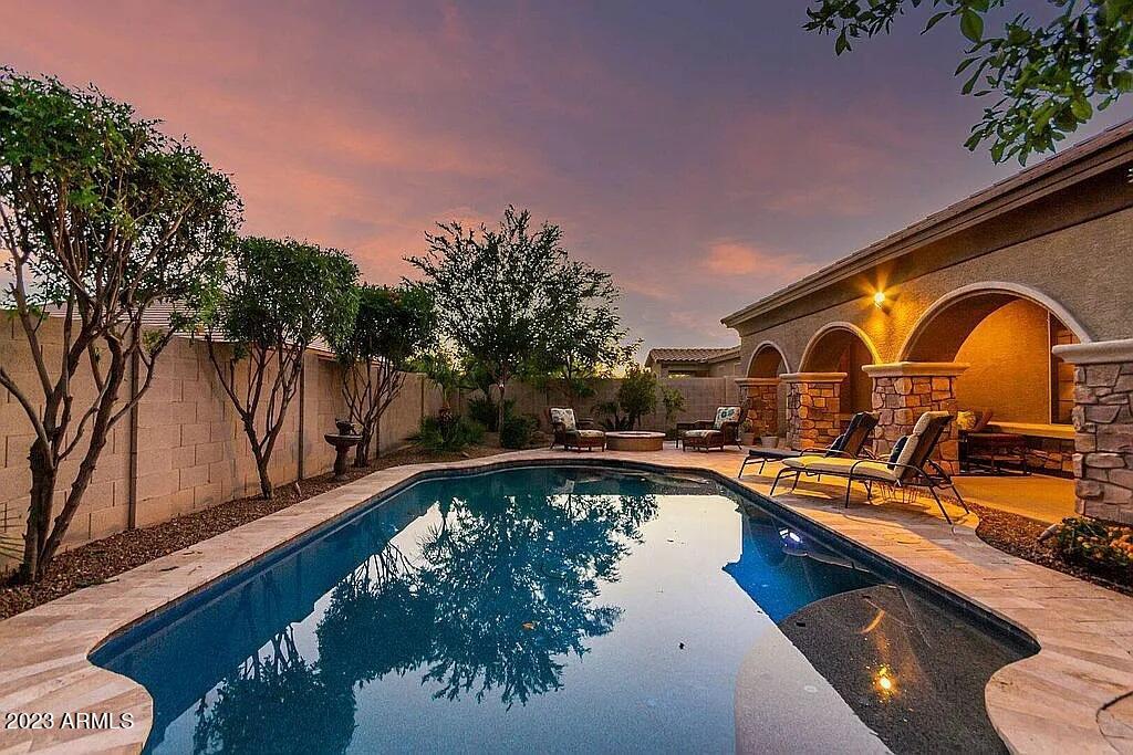 2981 East Ridgewood Lane Gilbert, AZ 85298 - Photo 33 of 57 Pool Twilight 3