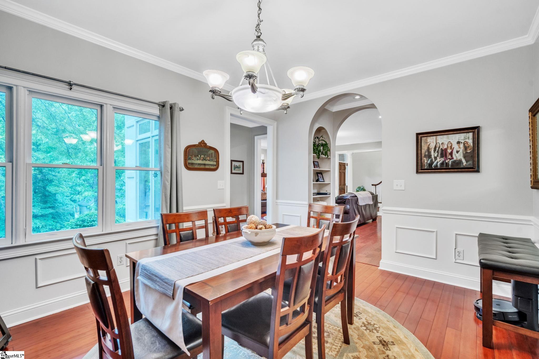204 Deer Spring Lane Simpsonville, SC 29680 - Photo 4 of 36 Highlighted by lovely wainscoting