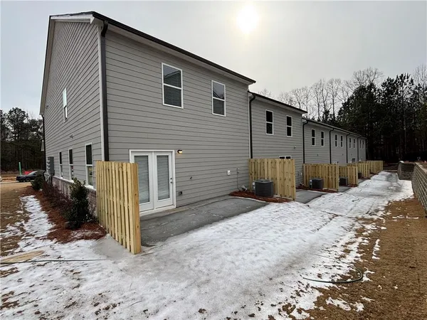 a backyard of a house