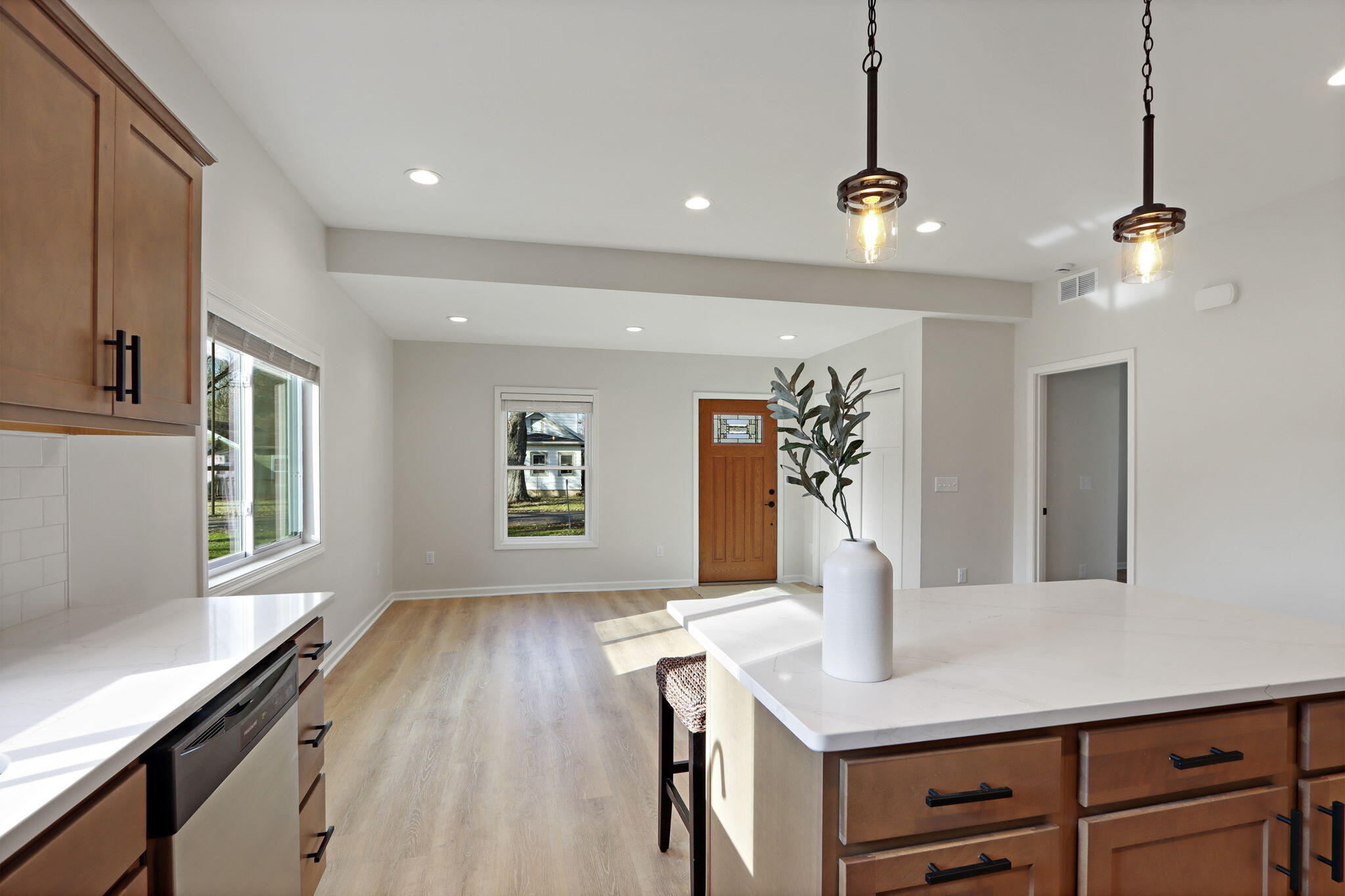 N6620 Forest Road Sugar Creek, WI 53121 - Photo 15 of 38 Quartz counter tops with USB in Island