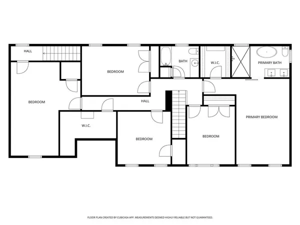 a picture of a bench in a white building