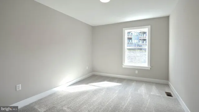 an empty room with a window
