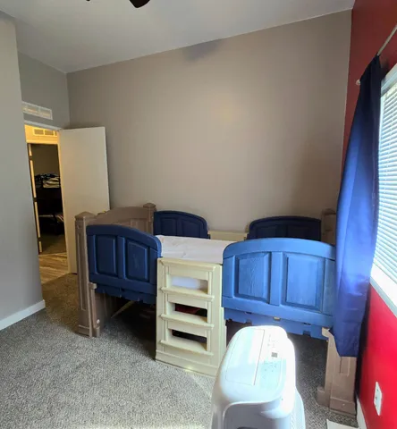 a workspace with furniture