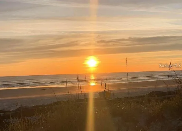 a view of an ocean and beach
