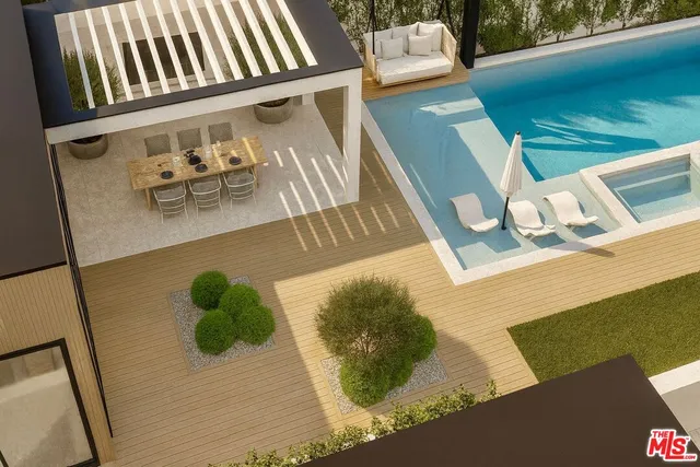 a view of a building with a street