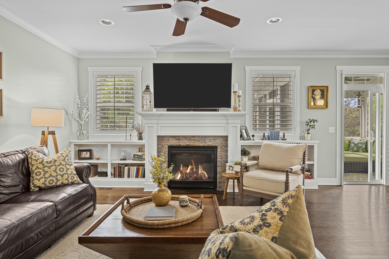 2035 Windham Circle Wheaton, IL 60187 - Photo 14 of 40 a living room with furniture fireplace and flat screen tv