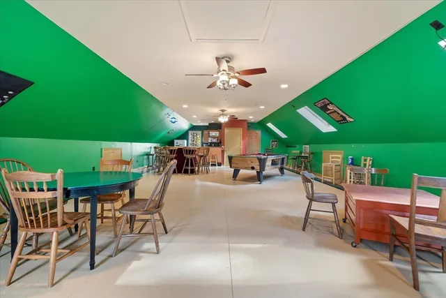 a view of an outdoor space with seating area