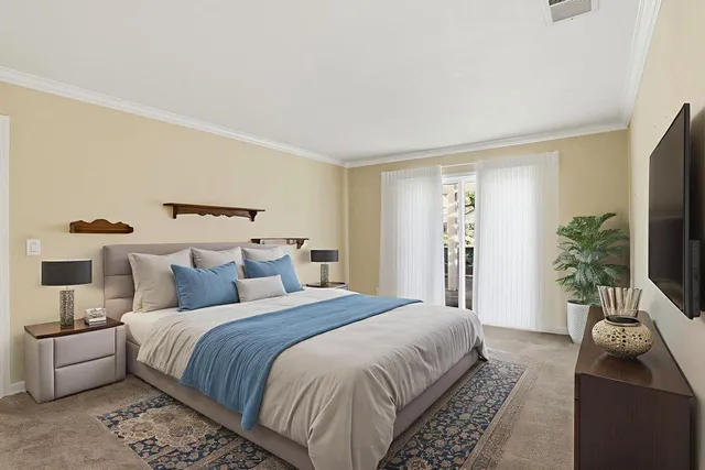 a view of a room with an empty space