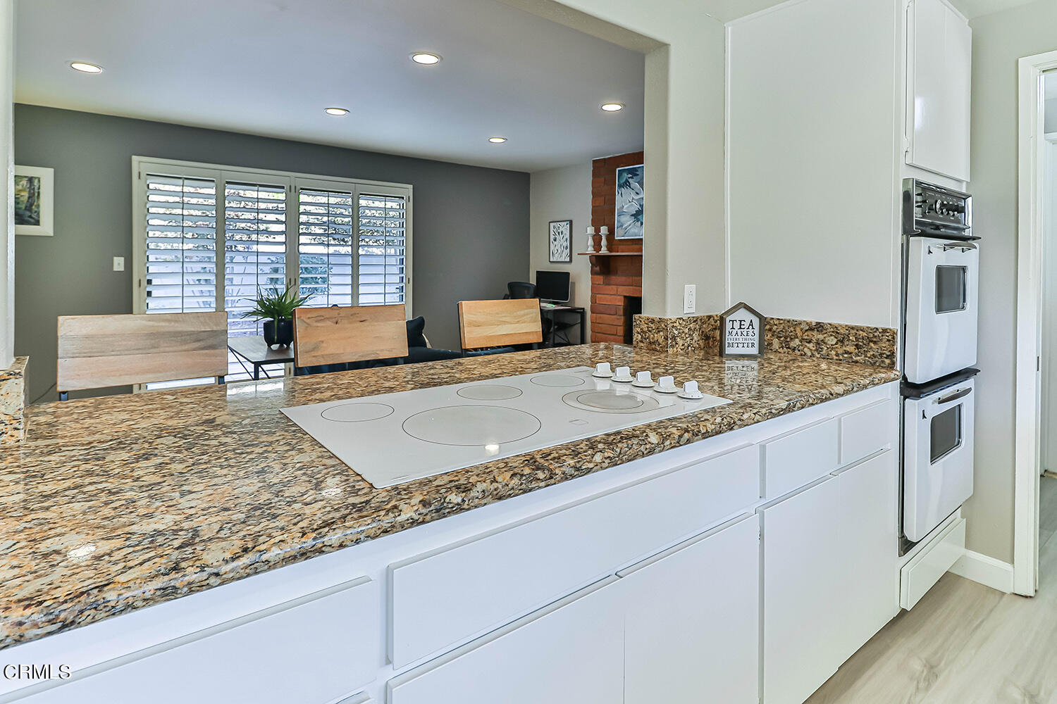 4030 Donlon Road Somis, CA 93066 - Photo 18 of 48 a view of kitchen island a sink granite counter top space and living room