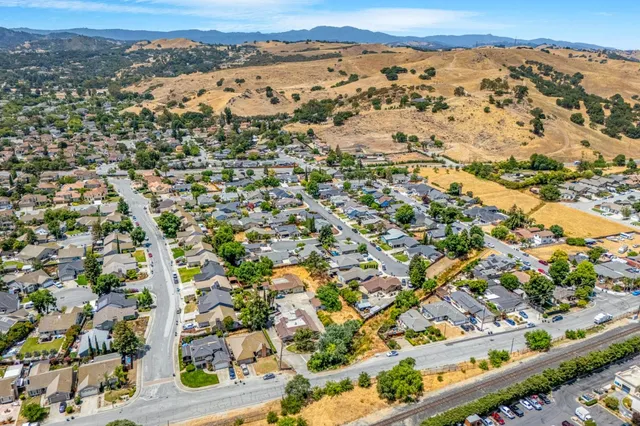 an aerial view of a city