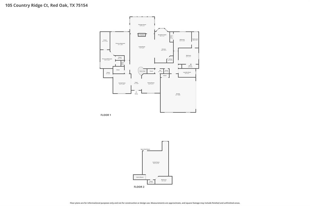105 Country Ridge Court Red Oak, TX 75154 - Photo 40 of 40 a picture of floor plan