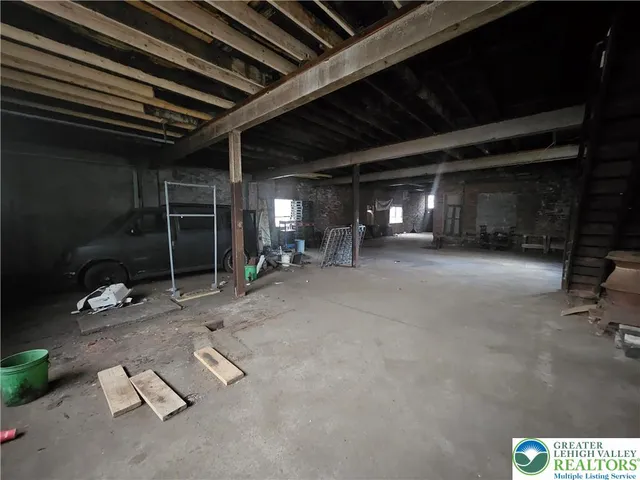 a view of the room with gym equipment