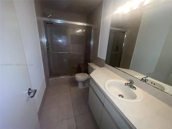 a hallway with a large window