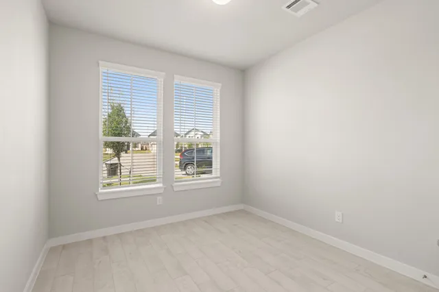 an empty room with a window