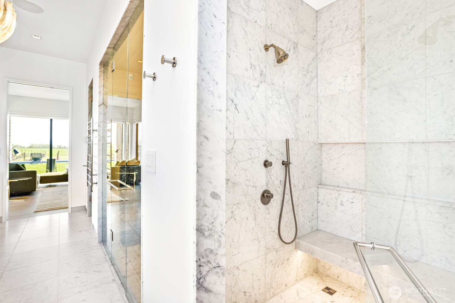 1721-j B J B George Road Walla Walla, WA 99362 - Photo 25 of 40 a bathroom with a glass shower door