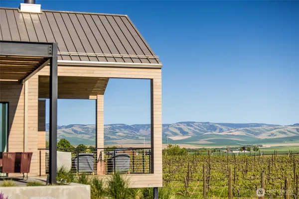a roof deck with couch