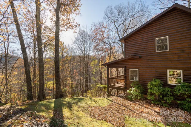 a view of yard with trees