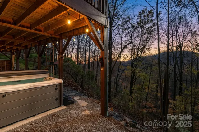 a view of backyard with green space