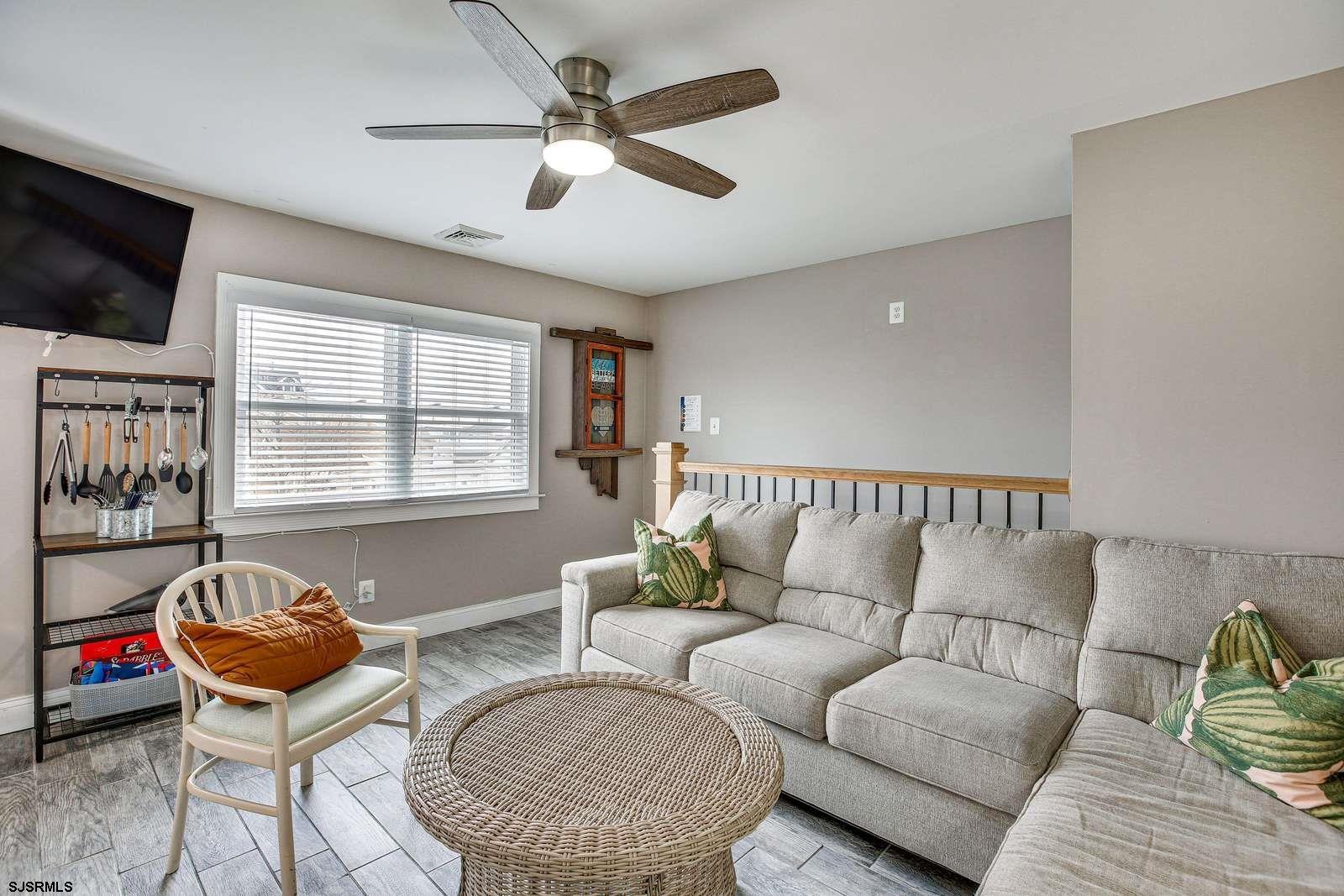 210 34th Street South, Unit 2 Brigantine, NJ 08203 - Photo 2 of 32 a living room with furniture and a flat screen tv