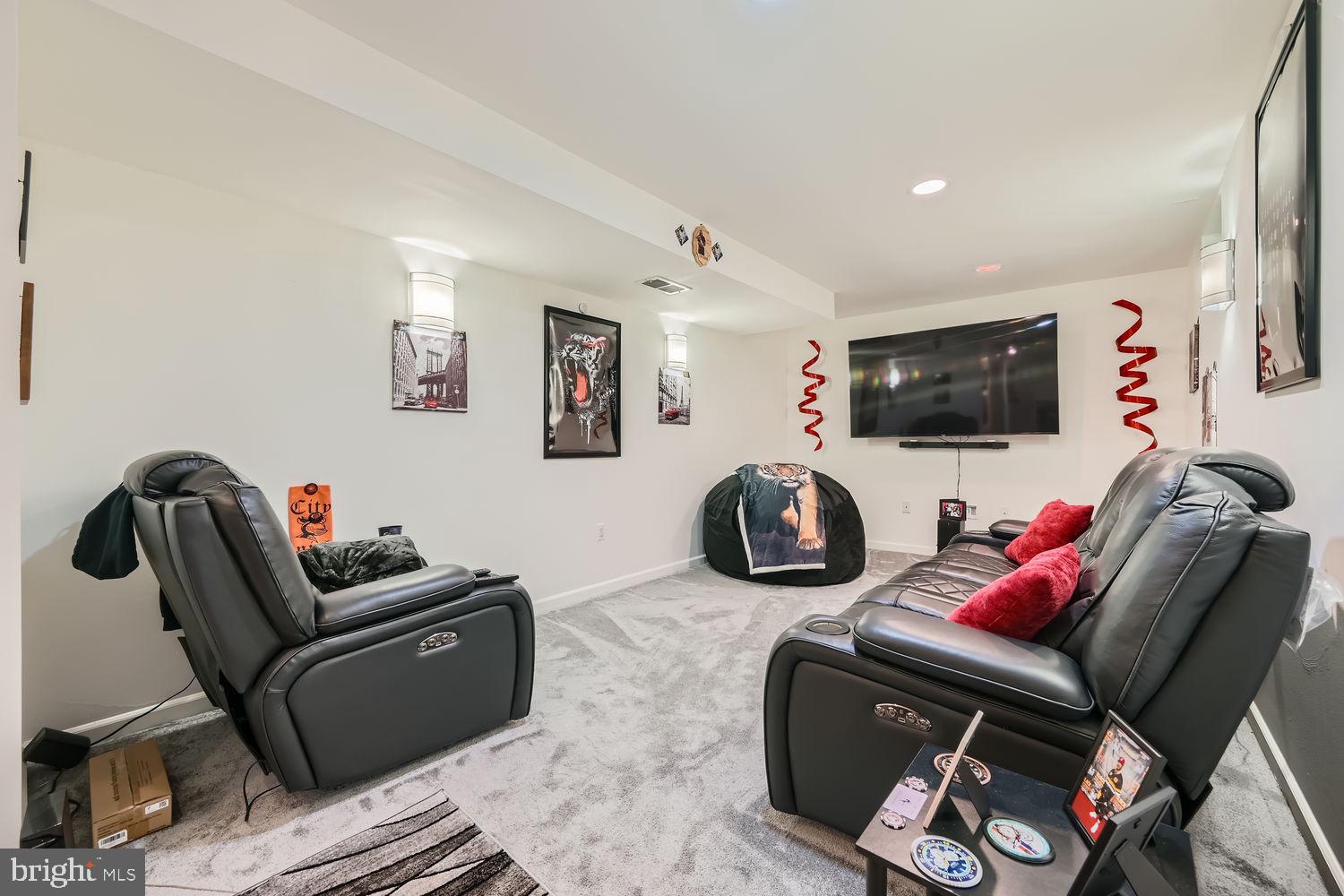 4515 Runnymeade Road Owings Mills, MD 21117 - Photo 29 of 38 Basement Entertainment Area