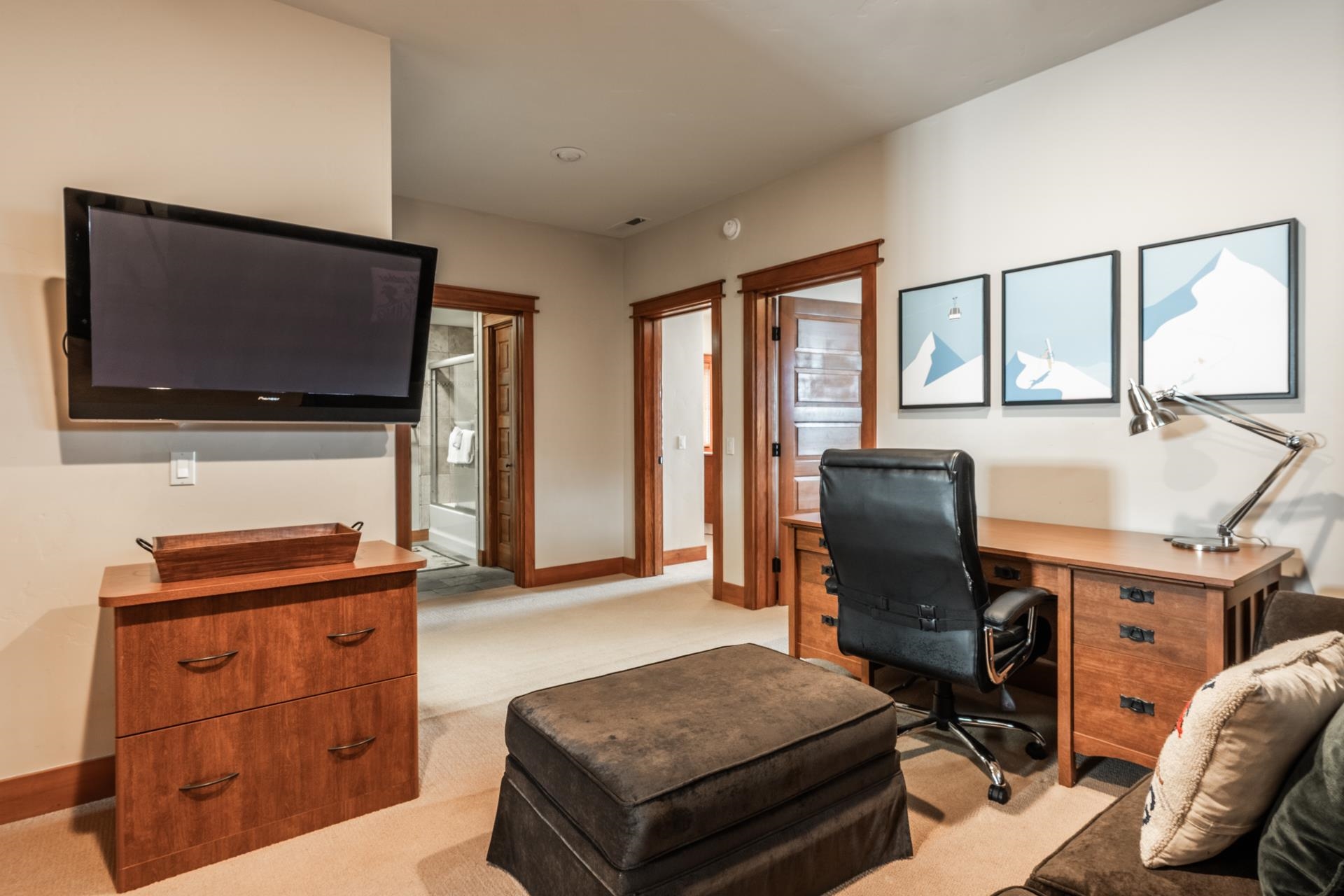 125 Davison Road, Unit 2 Mammoth Lakes, CA 93546 - Photo 35 of 50 a living room with furniture and a flat screen tv