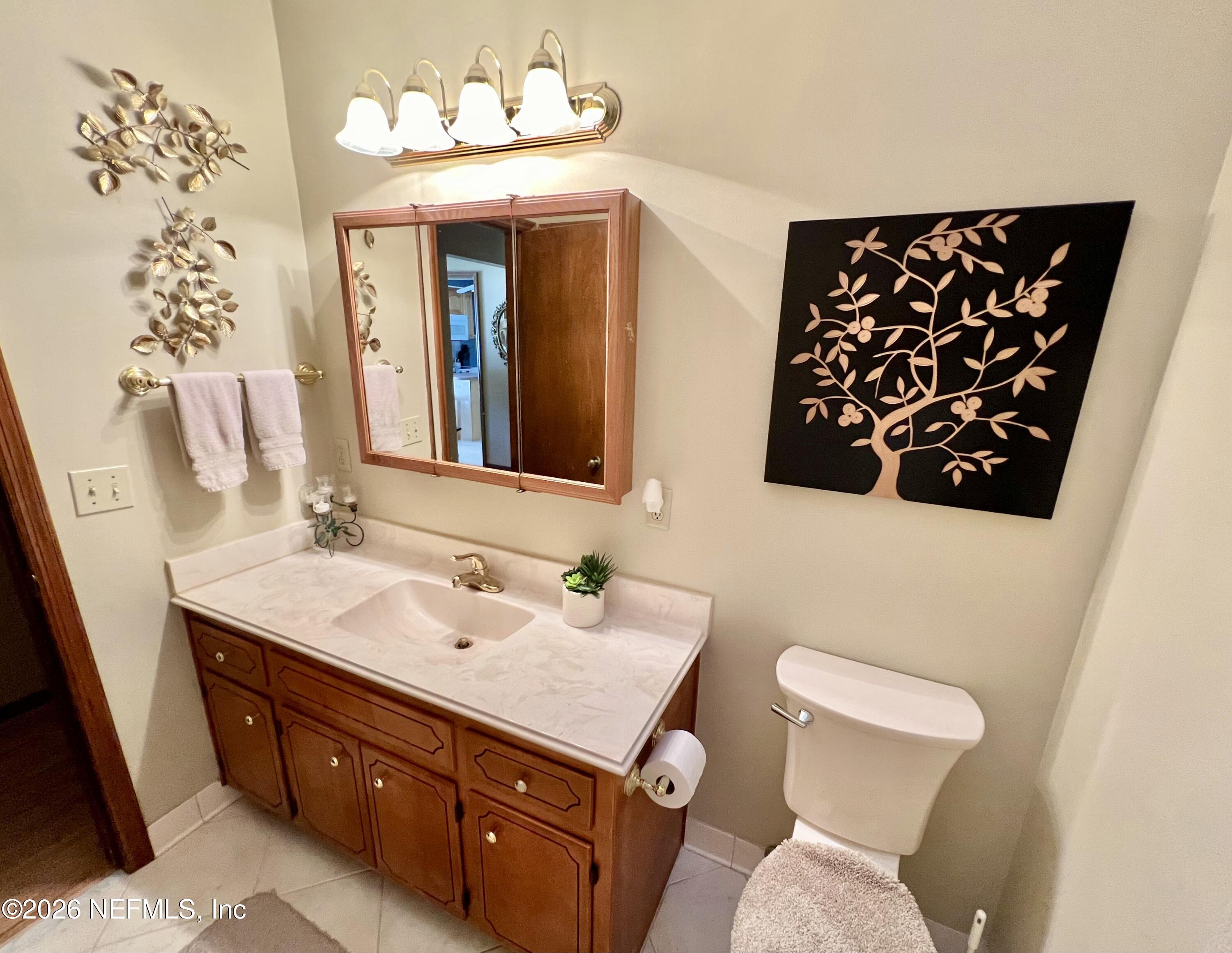 268 Wesley Road Green Cove Springs, FL 32043 - Photo 50 of 84 a bathroom with a sink mirror and toilet