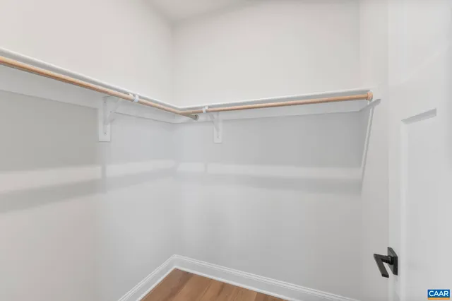 a view of small space with racks on the wall