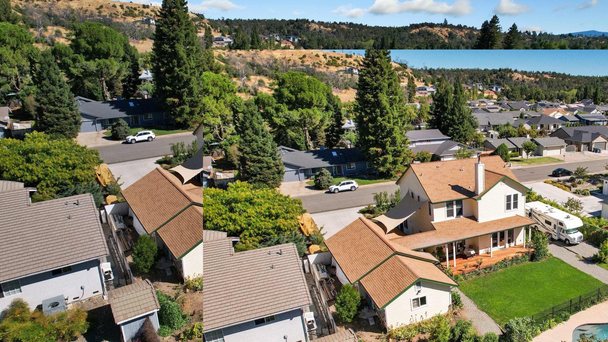 3211 Lake Redding Drive Redding, CA 96003 - Photo 63 of 68 an aerial view of house with yard and lake view